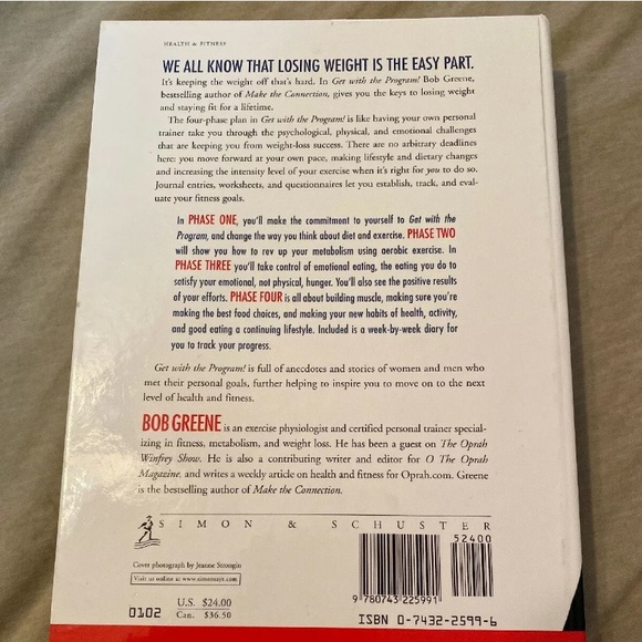 Get with the Program By Bob Greene diet book - Picture 2 of 2